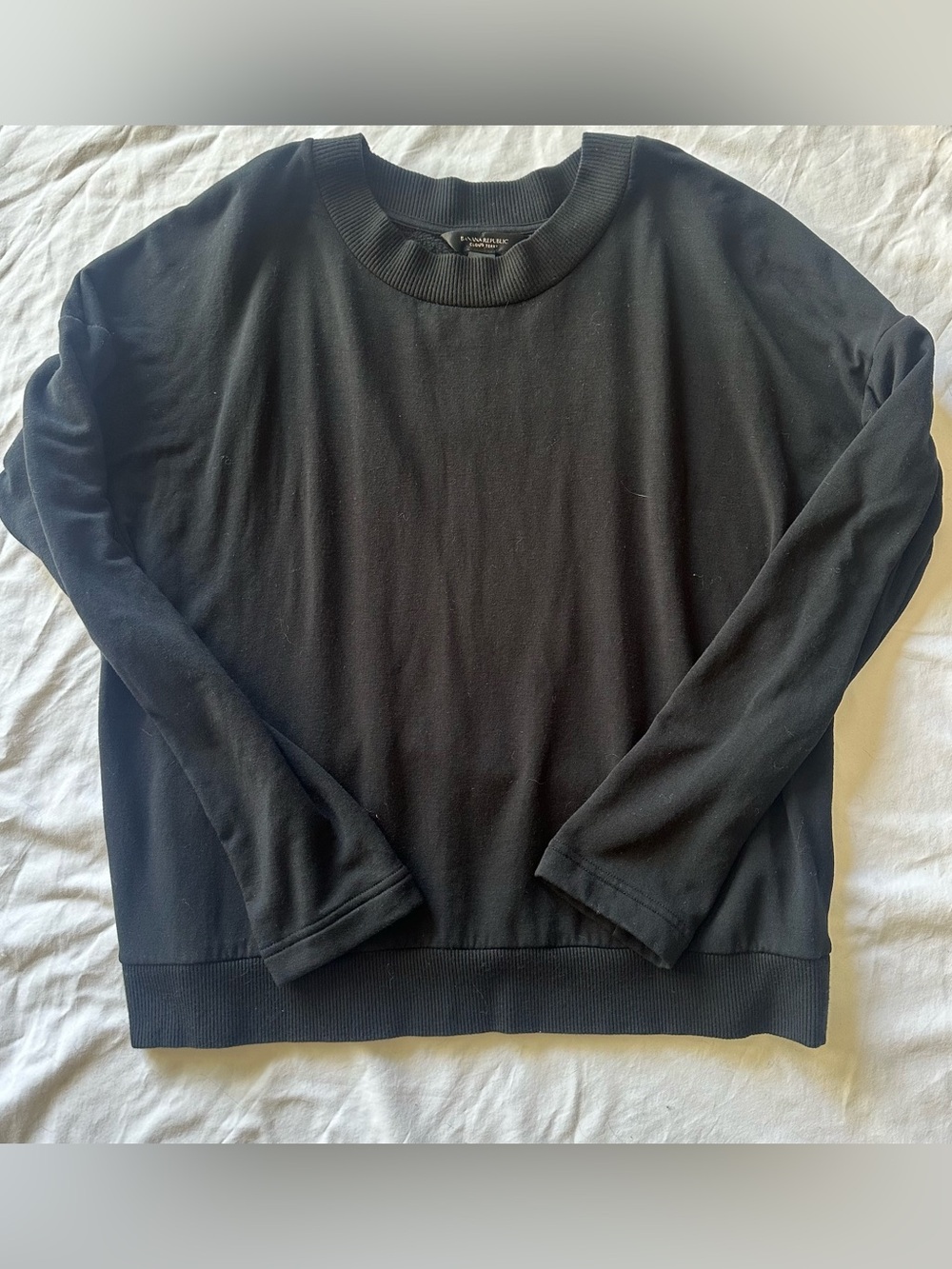 EUC Banana Republic Cloud Terry Black Crewneck Sweatshirt—Small